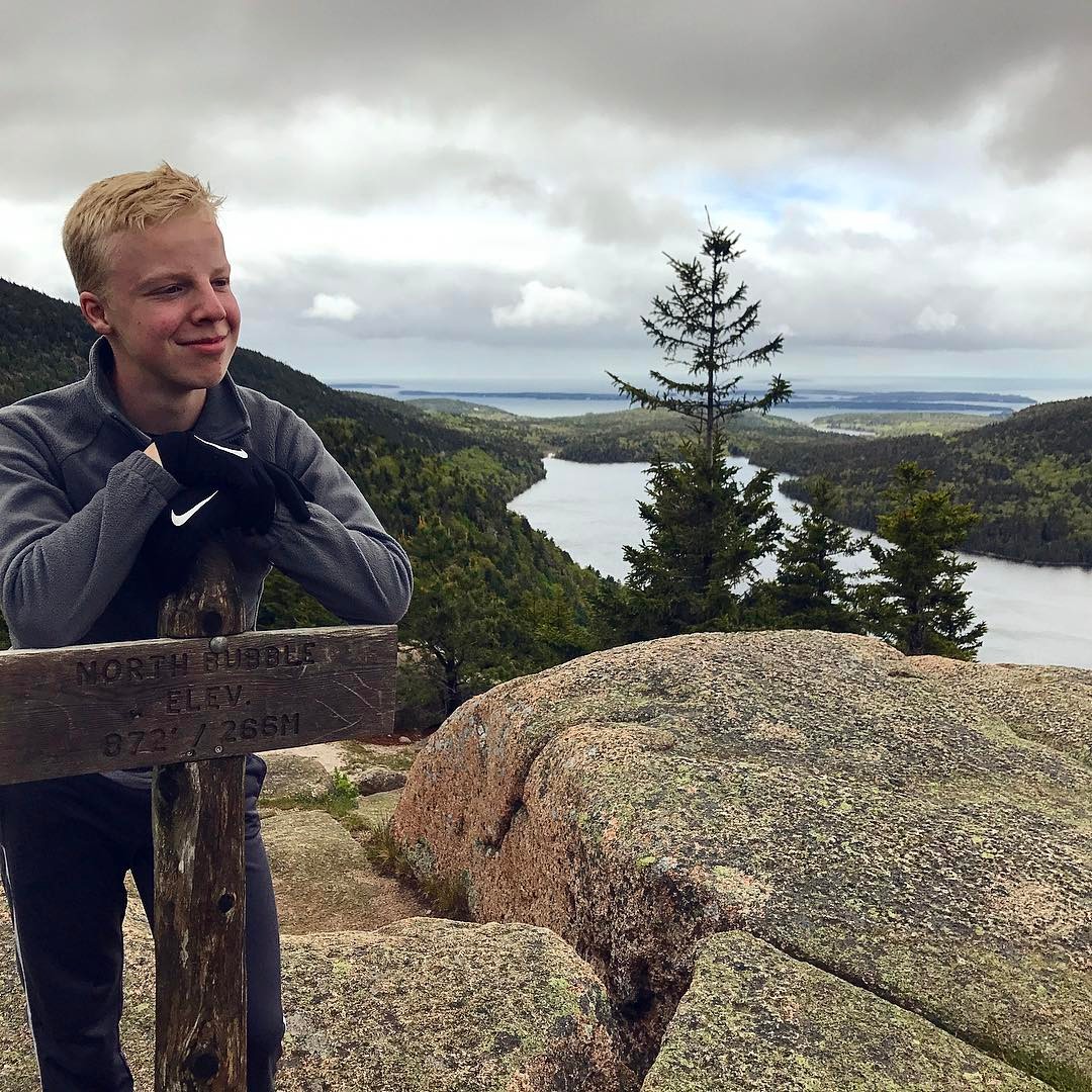 Top of North Bubble. #acadia – Trevor