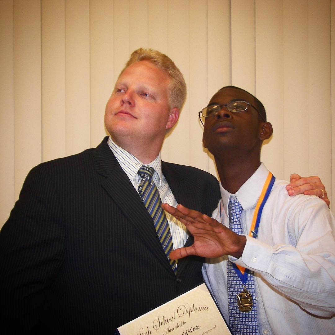 Happy Birthday @callmemrsprint A couple of visionaries here. Could have had a better picture but @solomonmjohnsonphotography wasn’t around back then!!😁 – Trevor