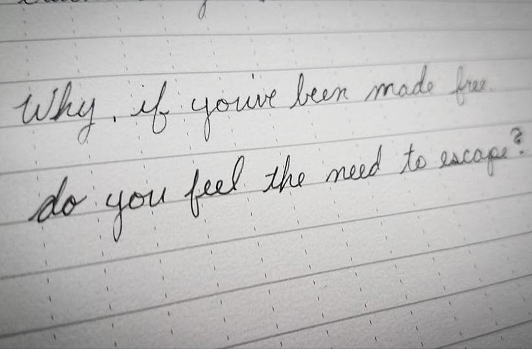 “Why if you’ve been made free do you feel the need to escape” #sermonNotes – Trevor